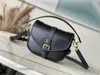 Designer Luxury Saumur calfskin Leather saddle Shoulder Bag