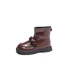 Bottes CNFSNJ 2024 Automne Hiver Chaussures en peluche pour enfants Filles Bow Tie British Sneaker 24-35