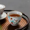 Tekoppar keramisk handmålad teacup is knäckt glasyr master cup kreativ porslin liten skålkontor vatten mugg drycker