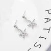 Boucles d'oreilles en argent Sterling 925 pour enfants, petite fleur douce, pour femmes et filles, bijoux fins S925, 3899