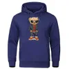 Sweats à capuche pour hommes Sweatshirts Cowboy Teddy Bear avec les mains dans les poches Sweat à capuche pour hommes Imprimé mignon Sportswear Hip Hop Street Sweat à capuche Poche ample Sweat-shirt en polaire T240217