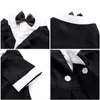 Odzież dla psów Tuxedo Costume Formal Shirt Wedding Black Jacket Suit Pet Puppy Ceremonia Kuchnia Małe psy Koty Ubrania