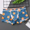 Underbyxor Sexiga män Boxare Mid-Rise Short Underwear Mantel täcker Pouch Briefs Mesh Ultra-tunna andningsbara elasticitet Knickers