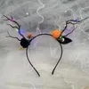 Haaraccessoires Elandenoren Halloween Gloeiende geweihoepel Leuke LED Fee Hertenoor Hoofdband Pompoenornament