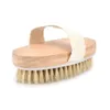 Spazzole da bagno Spugne Scrubber Stock Spazzola da bagno Morbida setola naturale The Spa Pelle secca senza manico Doccia in legno Esfoliante Corpo Ot5J8