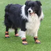 Hundebekleidung, rutschfeste Haustierstiefel mit magischen Aufkleberriemen, orange-rote Winterschuhe für kleine große Hunde, Chihuahua-Produkte