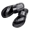 Sandaler Gete Summer Import Crocodile Leather Men Slipper Male Fashion Personality Shoes