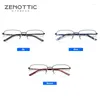 Okulary przeciwsłoneczne ramy Zenottic moda ultralight metalowy kwadrat pół bez krawędzi okularów do okularów krótkowzroczności optycznej recepty Ramka okularów