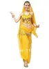 Stage Wear Belly Dance Vêtements Costume Set 2pcs-4pcs M / L TopPantBeltHeadband 8 couleurs