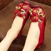 Zapatos planos suaves de verano de cuero genuino, mocasines florales negros y rojos para mamá, mocasines para mujer, diseñador 2024 240202