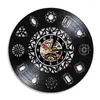 Wall Clocks Geometric Diamond Re-purposed Record Clock For Jewelry Store Minimalist Jewel Art Retro Music Watch