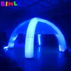wholesale Tente araignée gonflable géante de 6 mD (20 pieds) avec lumières LED colorées RVB, dôme de chapiteau de belvédère arqué à 4 pieds pour la décoration de mariage marché / fête / cinéma