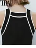 Kvinntankar 2024 Fashion for Women Crop Sleeveless Slim Top Splic Lady Vest Tops Y2K Corset Streit Street