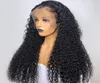 Black Water Front 360 Full Hd Lace Human s For Women Pre Plucked Brazilian Hair 13x4 Deep Wave Wig8871795