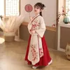 Ethnic Clothing Children's Cute Embroidery Ancient Han Costume Chinese Traditional Princess's Year Celebration