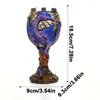 Vinglasglas Glas rostfritt stål Drinking Cup Medieval Dragons Chalice Creative Goblets gåva för att samla festdekorationer