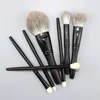 Makeup Brushes W99 Professional Handmade Brush Kit Soft Blue Goat Hair Face Powder Eye Shadow Ebony Handle Make Up Set