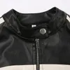 Women's Jackets Streetwear Sexy Cropped Bomber Leather Jacket Zippers Motorcycle Slim Fit Pu Crop Coats Tops