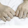 حلقات الكتلة 925 مجموعات زوجين الفضة الجنيه الاسترليني مع جوانب خاصة Lover Fine Jewelry Finger Finger for Male Freem