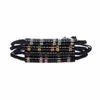 Braccialetti con ciondoli Anil Arjandas Bracciale Macrame fatto a mano da uomo Bracciale in macramè rosa micro pavimenta CZ nero e tappo in legno intrecciato Feminina