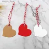 Labels Tags 100pcs Heart Shaped Paper Tags Wedding Birthday Party Gift Tags Happy Valentines Day Wedding Package Bags Hang Tag Labels Cards Q240217