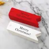 Etiketter Taggar God julklapp Taggar 7x2cm Kraft Paper Tag Cookie Candy Package Hang Tag 2023 Xmas Party Supplies Dekorationer Navidad Natal Q240217