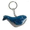 Porte-clés baleine sculptée à la main, en bois, pendentif à breloque, cadeau de saint-valentin pour sac