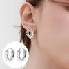 Hoop Earrings 24mm Girls Ladies Fashion Elegant Premium Long Post Hoops Jewelry For Wedding Gift Engagement Dating Prom
