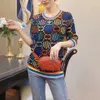 Новый дизайн женский пуловер красочный логотип буква jacquard pattern без повседневного вязаного свитера Tops smlxl