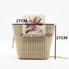 Totes White Pearl Fashion Straw Bag Hand-Woven Shoulder Seaside Vacation Designer Handväska Famous Brand Women Bagsh24217