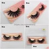 Falska ögonfransar 1Pair/Lot Mink Eyelashes Clear Band Eye Lashes Crisscross Transparent False Handmased Dramatic Upper Lash Drop Delivery DHX5N