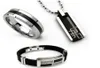 Ensembles de bijoux pour hommes, collier, bracelet, bague, cadeau pour amoureux, 7566341