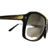 Мужчины Женщины Оригинальные доказательства солнцезащитные очки унисекс Свидетельство Солнцезащитные очки черного золотого стиля Солнце