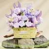 Blocchi Cesto di fiori in vaso Building Blocks Creativo Bonsai Pianta Bouquet Modello Assemblare Mattoni Decorazione Regali di Natale per bambini