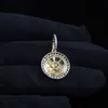 Ciondolo con diamanti Vvs Moissanite Ciondolo Hip Hop di lusso in argento sterling 925 per uomo donna