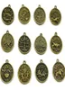 Ciondolo con segno zodiacale in metallo in bronzo antico 12 costellazioni LeoneArieteToroGemelli CancroVerginePesci Ciondoli per gioielli da donna3599632