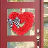 Decoratieve bloemen Hond Kerstkrans Home Zoete Valentijnsdag voor voordeur Hart Valentijn met plaid