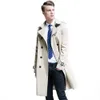 S-6XL Men Trench Coat Coat Men Fabel Trench Coat Double Breadged Jacket Long Spring and Autumn British Style Business Coats 240122