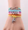 30 pzlotto LuLaroe Infinity Love Bracciale intrecciato con fascino unicorno Bracciale stile Europa America Bracciale intrecciato in pelle fatto a mano9275750