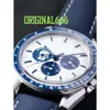 Relógios de luxo Speedmaster Watch Omegawatch Rocket Working AZNW Superclone 5A Excelente qualidade mecânica Uhr All Dial Work Uhr Silver Snoopys Award 50th Montre