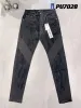 Jeans viola Pantaloni in denim Jeans da uomo Designer Jean Pantaloni neri da uomo dal design dritto Pantaloni sportivi casual retrò Designer Joggers Pant