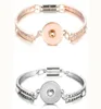 10st Rose Gold Silver Snap Armband For Women Men Fit DIY 18mm Snap Button Jewelry Button Armband Bangles9547906