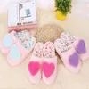 Slippers Winter Purple Ladies Cute Cartoon Home Love Plush Soft Sole Lightweight Anti-Slip Cotton