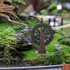 Gartendekorationen Modelle Wasserrad Landschaftsbau Brunnen Künstlicher Steingarten Rotationsräder DIY Miniatur fließender Wasserfall