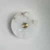 Wall Lamp Modern Circle Alabaster Dimmable LED Brass Sconce Indoor Bedroom Home Decoration Eclipse For Living Room Hallway Light