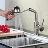 Kitchen Faucets Faucet Single-Hole Stainless Steel Household Drawing And Cold Water Paint Rotating