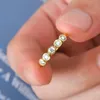 Кольцо Lnngy безель 3 мм с сертификатом, кольца из стерлингового серебра 925 пробы для женщин, пары, нежные обручальные кольца, ювелирные изделия, подарок 240122