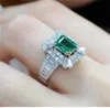 Nueva llegada más vendida joyería de lujo 925 STERLING SIGLE Princess Cut Gemstones Party Women Wedding Bridal anillo para Love7672760