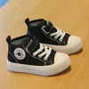 Children Canvas Shoes 2024 Spring and Autumn New Kids Sneakers High Top Boys Casual Shoes Non-slip Girls Sports Shoes Soft Soled Baby Walking Shoes