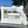 wholesale Maison gonflable de rebond de PVC de 4x4m 13.2ft sautant le cavalier blanc de châteaux de videur de château gonflable avec le ventilateur pour des adultes de fête d'événements de mariage et des jouets d'enfants-E